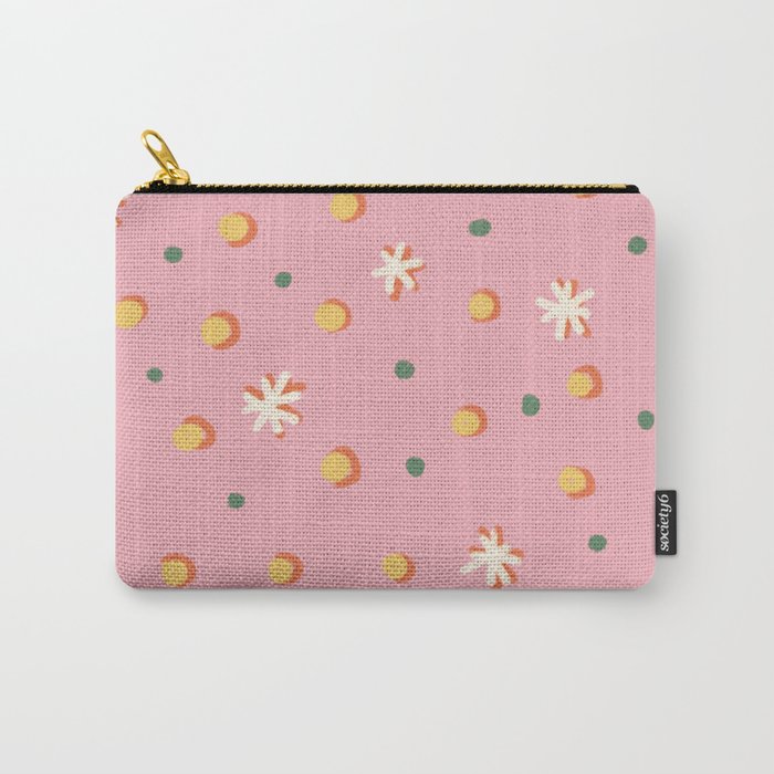 Pink dots and stars Carry All Pouch Gallery Image 1