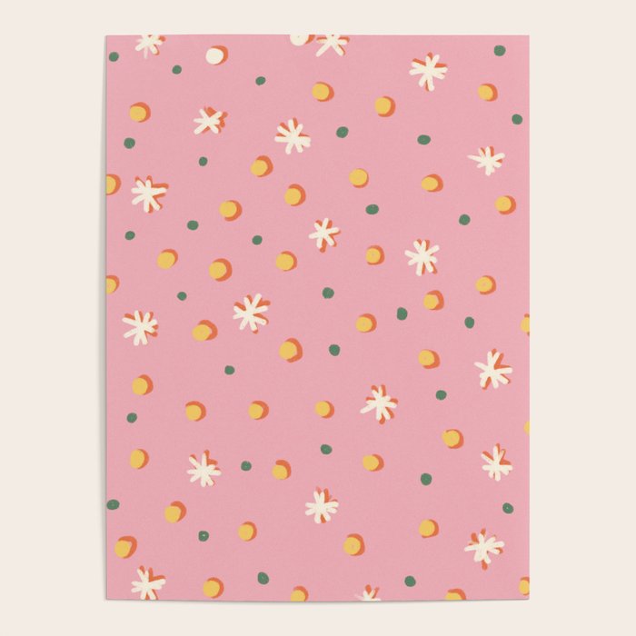 Pink dots and stars Poster Gallery Image 4