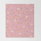 Pink dots and stars Throw Blanket Gallery Image 2