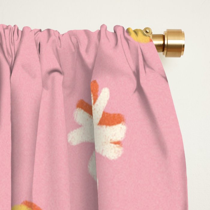 Pink dots and stars Window Curtain Gallery Image 2
