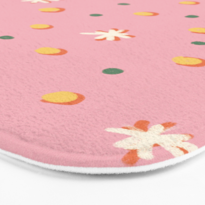 Pink dots and stars Bath Mat Gallery Image 3
