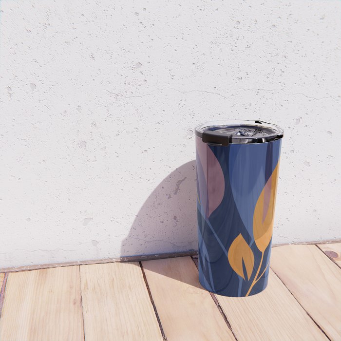 Scorpio Dark Abstract Botanical Travel Mug Gallery Image 4