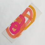 Funky Retro 70's Style Pattern Orange Pink Greindent Striped Circles Mid Century Colorful Pop Art Yoga Mat Gallery Image 1