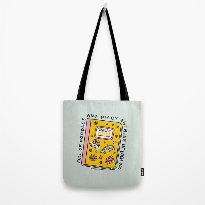 Pisces Notebook Tote Bag Gallery Image 2