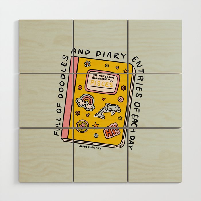 Pisces Notebook Wood Wall Art Gallery Image 1