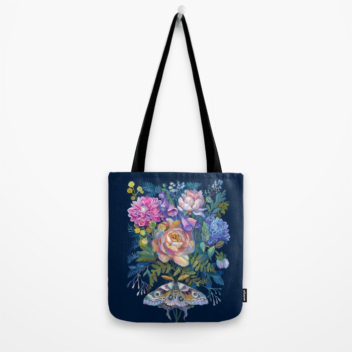 Moth Flower Bouquet Tote Bag Gallery Image 2
