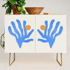Jazz Blue Leaf: Matisse Series 02 | Mid-Century Edition Credenza Gallery Image 1
