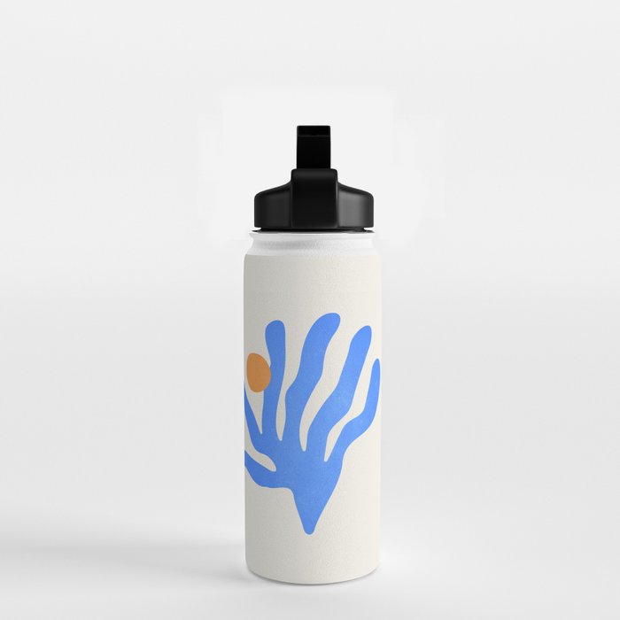 Jazz Blue Leaf: Matisse Series 02 | Mid-Century Edition Water Bottle Gallery Image 2