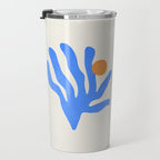 Jazz Blue Leaf: Matisse Series 02 | Mid-Century Edition Travel Mug Gallery Image 3