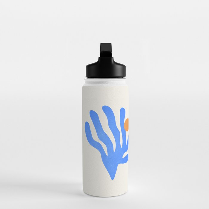 Jazz Blue Leaf: Matisse Series 02 | Mid-Century Edition Water Bottle Gallery Image 3