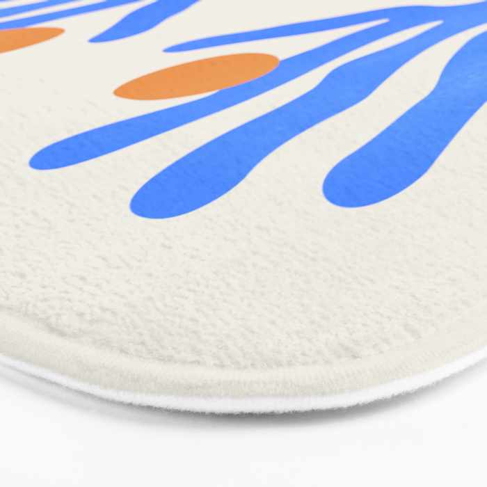 Jazz Blue Leaf: Matisse Series 02 | Mid-Century Edition Bath Mat Gallery Image 3
