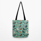 Dachshund florals flower pet portrait dog art dachsie doxie pet art dog breeds Tote Bag Gallery Image 2