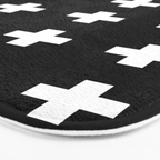 Swiss Cross Black Bath Mat Gallery Image 3