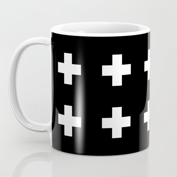 Swiss Cross Black Coffee Mug Gallery Image 3