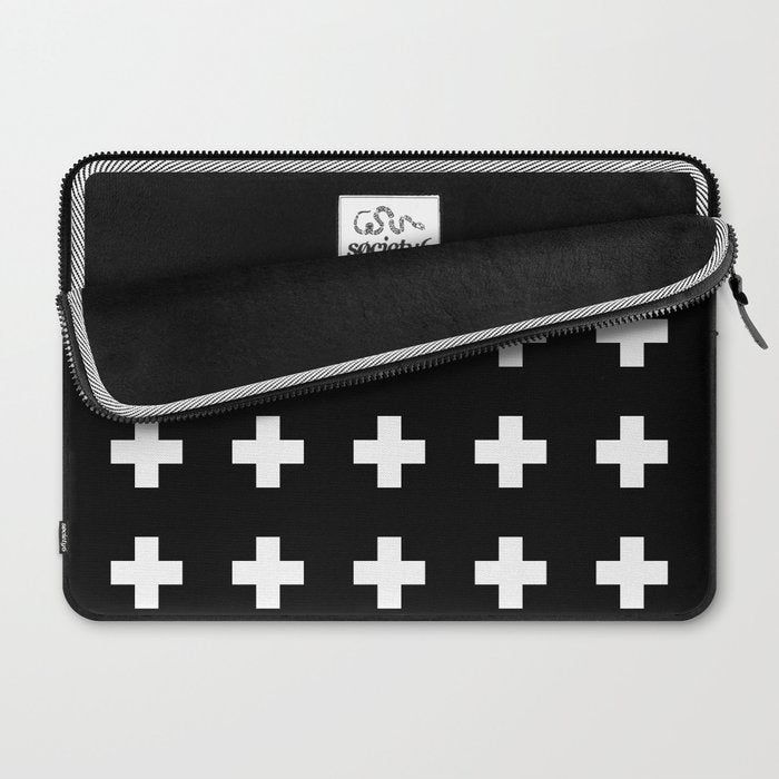 Swiss Cross Black Laptop Sleeve Gallery Image 2