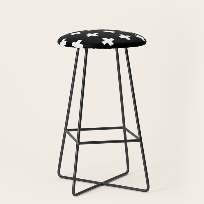 Swiss Cross Black Stool Gallery Image 1