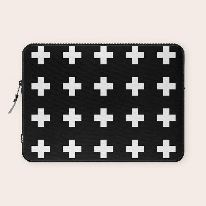 Swiss Cross Black Laptop Sleeve Gallery Image 1