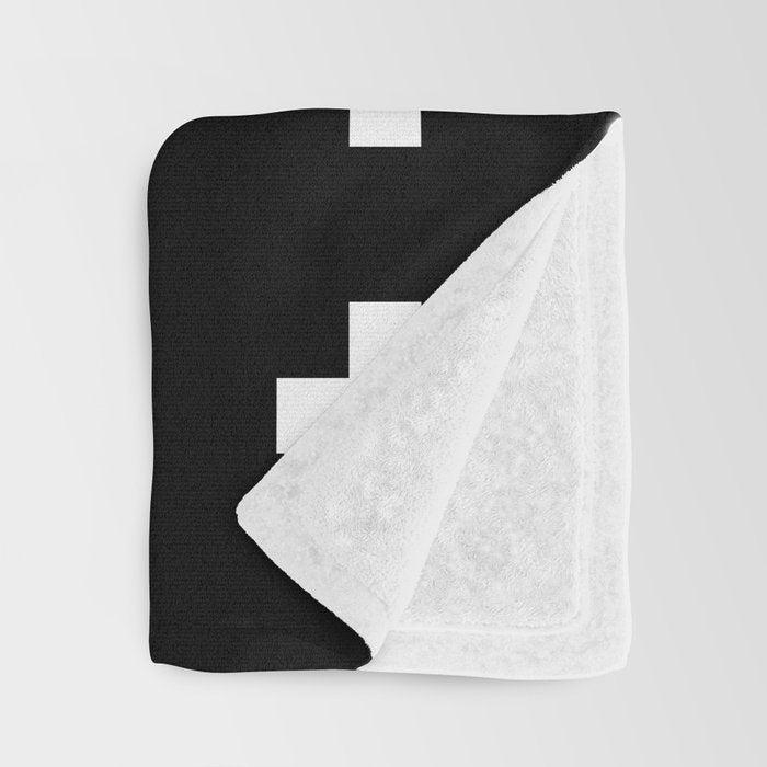 Swiss Cross Black Throw Blanket Gallery Image 3