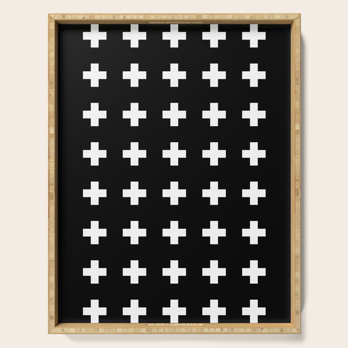 Swiss Cross Black Serving Tray Gallery Image 1