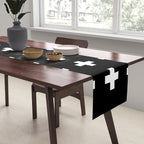 Swiss Cross Black Table Runner Gallery Image 2