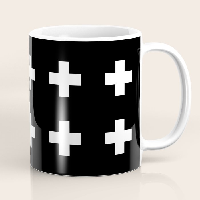 Swiss Cross Black Coffee Mug Gallery Image 1