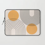 Mid Century Modern Geometric 70 (Rainbow and Sun Abstraction) Laptop Sleeve Gallery Image 1