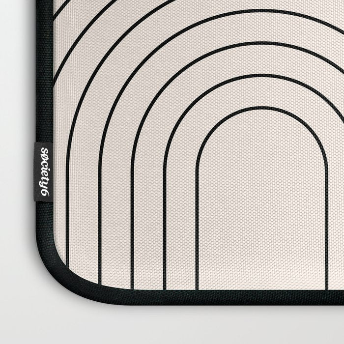 Mid Century Modern Geometric 70 (Rainbow and Sun Abstraction) Laptop Sleeve Gallery Image 3