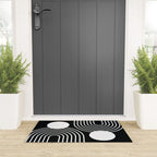 Mid Century Modern Geometric 191 in White and Black Welcome Mat Gallery Image 3