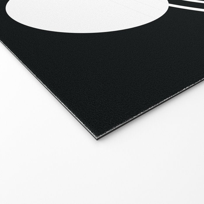 Mid Century Modern Geometric 191 in White and Black Welcome Mat Gallery Image 2