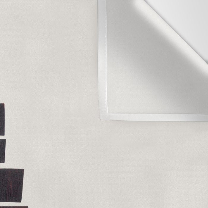 Black & White Minimalist Mid Century Paper collage Funky Black Ink Tribal Geometric by Ejaaz Haniff Wall Tapestry Gallery Image 3