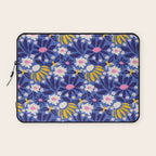 Wild Floral - Blue, Pink and Yellow Laptop Sleeve Gallery Image 1
