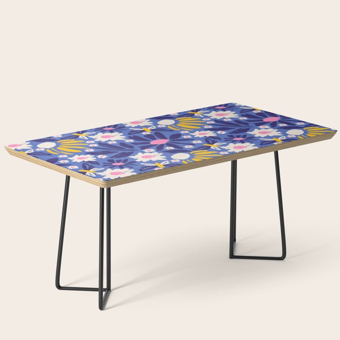 Wild Floral - Blue, Pink and Yellow Coffee Table Gallery Image 1