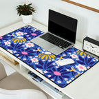 Wild Floral - Blue, Pink and Yellow Desk Mat Gallery Image 2