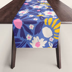 Wild Floral - Blue, Pink and Yellow Table Runner Gallery Image 1