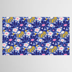 Wild Floral - Blue, Pink and Yellow Tablecloth Gallery Image 2