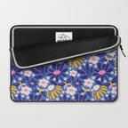 Wild Floral - Blue, Pink and Yellow Laptop Sleeve Gallery Image 2