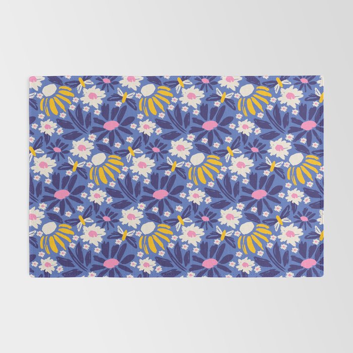 Wild Floral - Blue, Pink and Yellow Rug Gallery Image 2