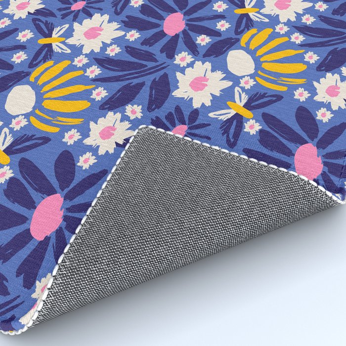 Wild Floral - Blue, Pink and Yellow Rug Gallery Image 4
