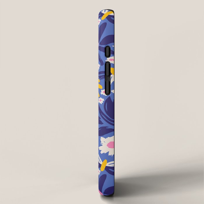 Wild Floral - Blue, Pink and Yellow iPhone Case Gallery Image 2