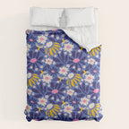Wild Floral - Blue, Pink and Yellow Comforter Gallery Image 6