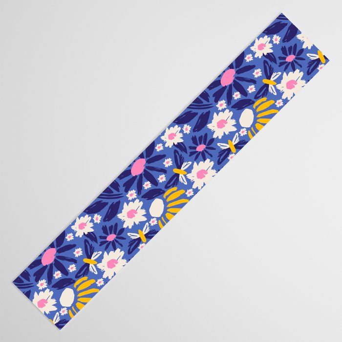 Wild Floral - Blue, Pink and Yellow Table Runner Gallery Image 3