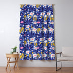 Wild Floral - Blue, Pink and Yellow Window Curtain Gallery Image 5