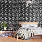 Nuns Smoking, Funny Black and White Vintage Art Wallpaper Gallery Image 3