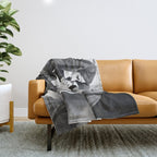 Nuns Smoking, Funny Black and White Vintage Art Throw Blanket Gallery Image 1