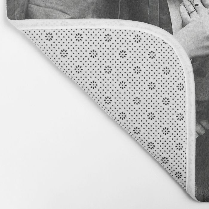 Nuns Smoking, Funny Black and White Vintage Art Bath Mat Gallery Image 2