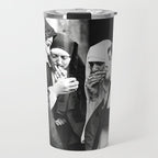 Nuns Smoking, Funny Black and White Vintage Art Travel Mug Gallery Image 1