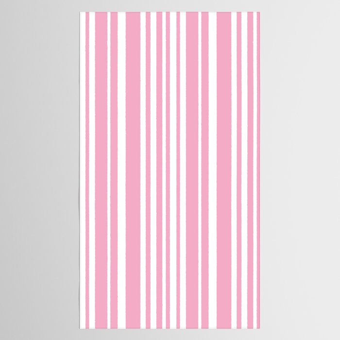 Classic Stripes XXXI - Pastel Pink  Tablecloth Gallery Image 2