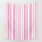 Classic Stripes XXXI - Pastel Pink  Wall Tapestry Gallery Image 4