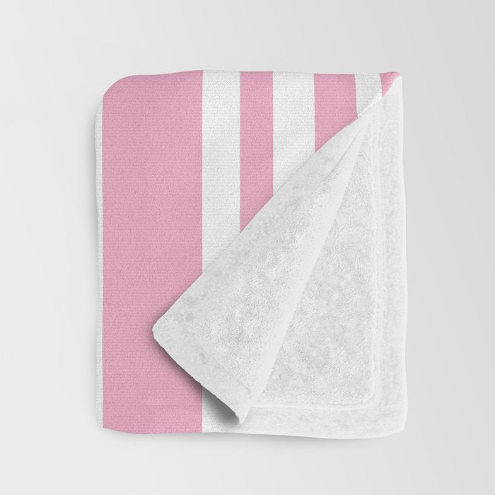 Classic Stripes XXXI - Pastel Pink  Throw Blanket Gallery Image 3