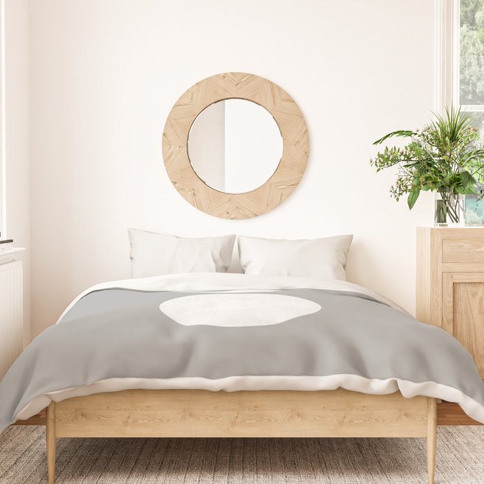 Lunar Eclipse - White Grey Duvet Cover Gallery Image 3
